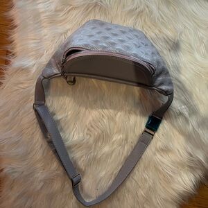 Quilted Gray Crossbody Bag